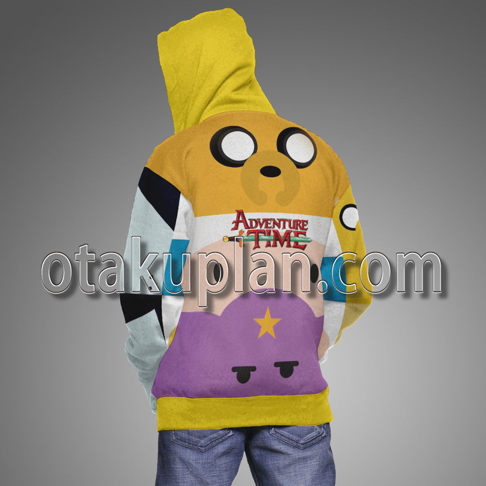 Adventure Time Character Face Hoodie