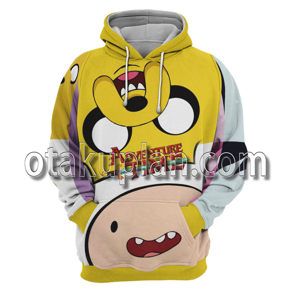 Adventure Time Character Face Hoodie