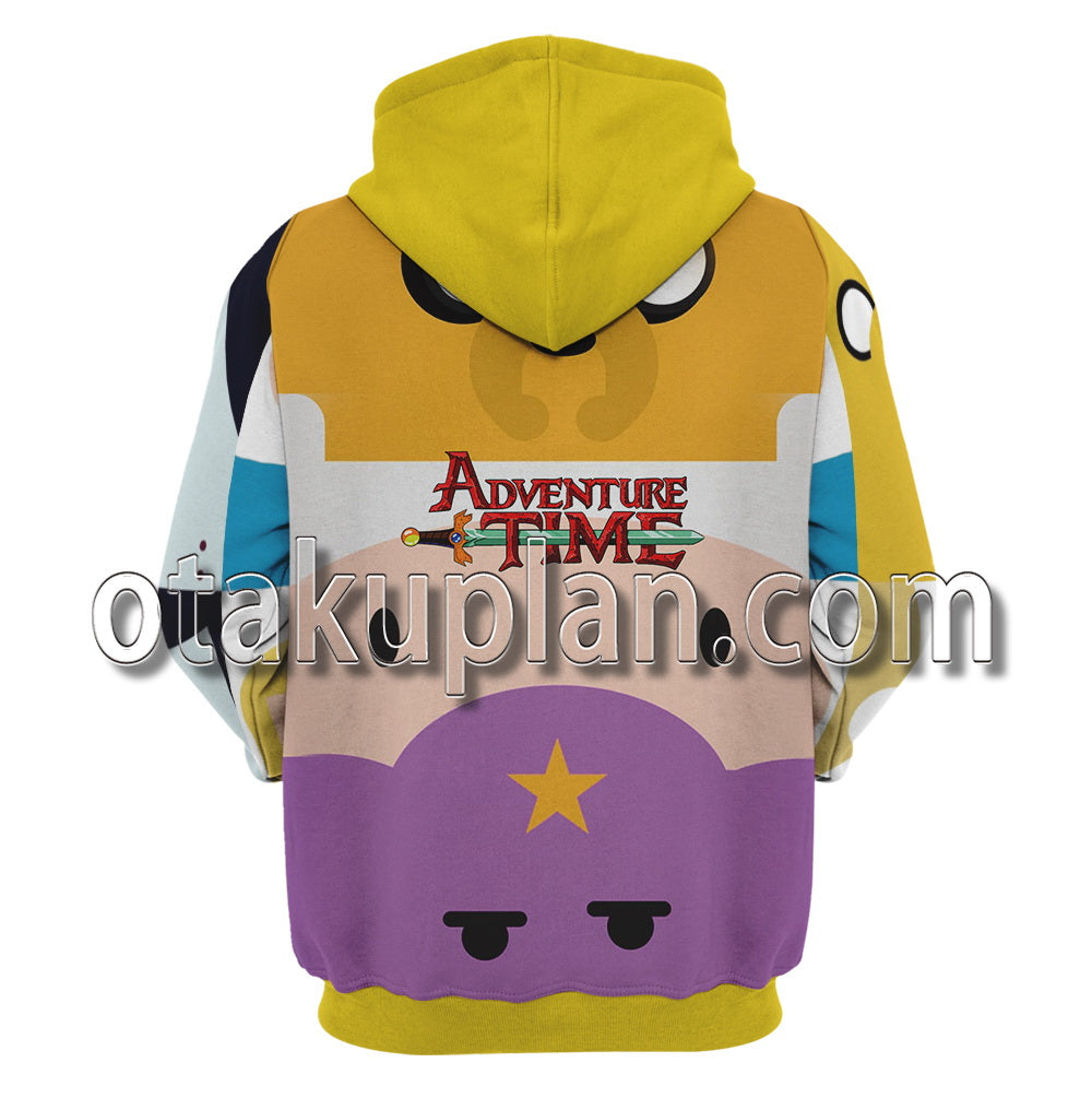 Adventure Time Character Face Hoodie