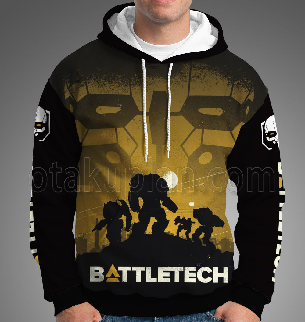 Battletech Yellow Silhouette Hoodie
