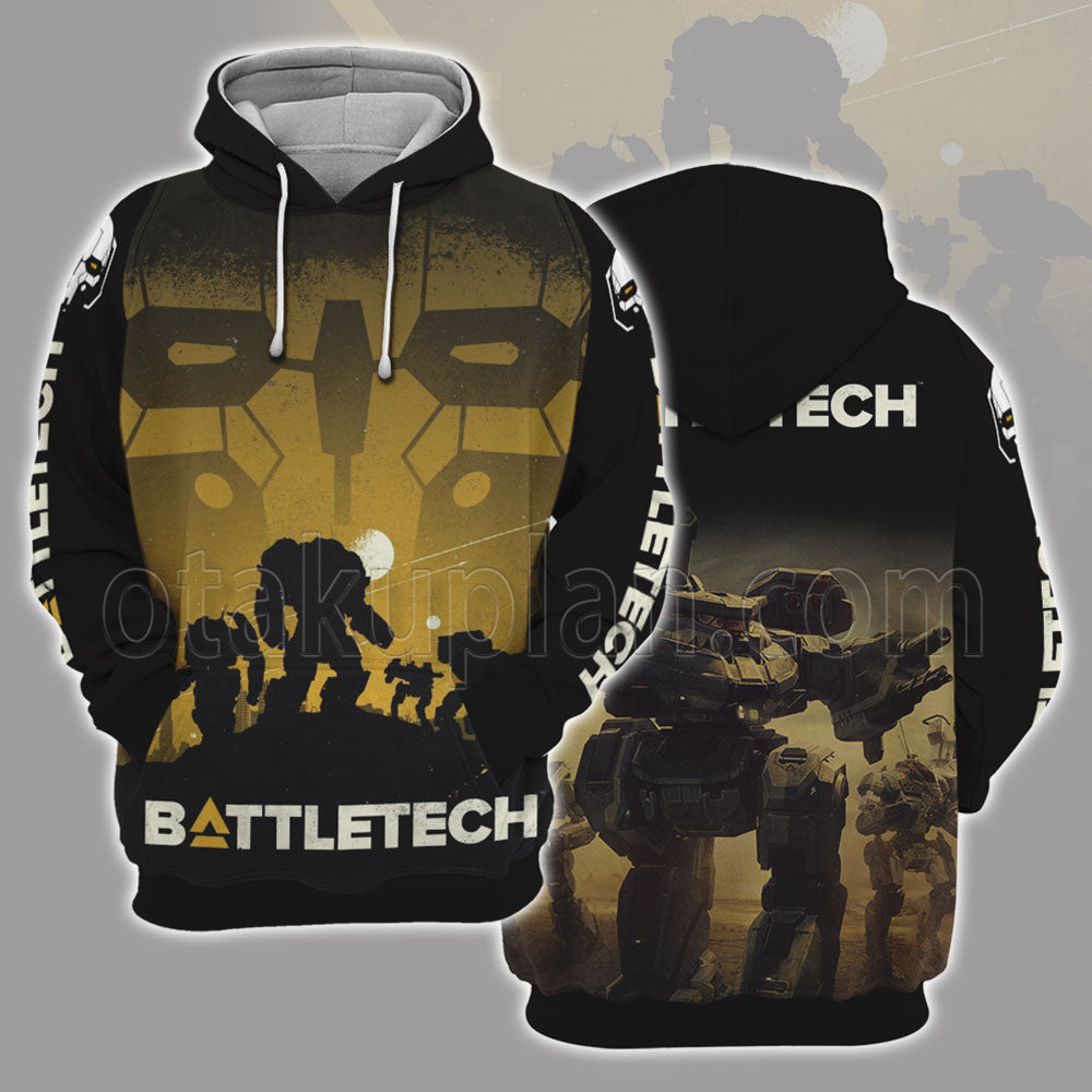 Battletech Yellow Silhouette Hoodie