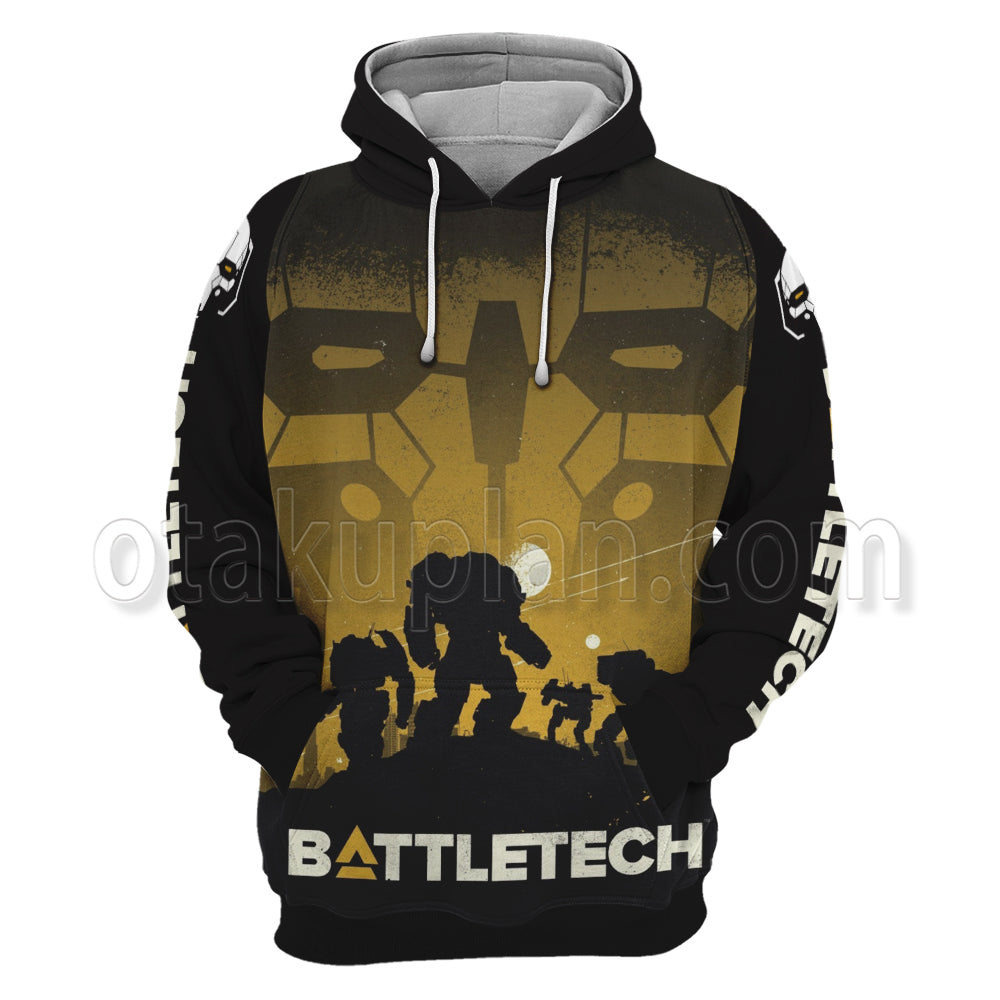Battletech Yellow Silhouette Hoodie