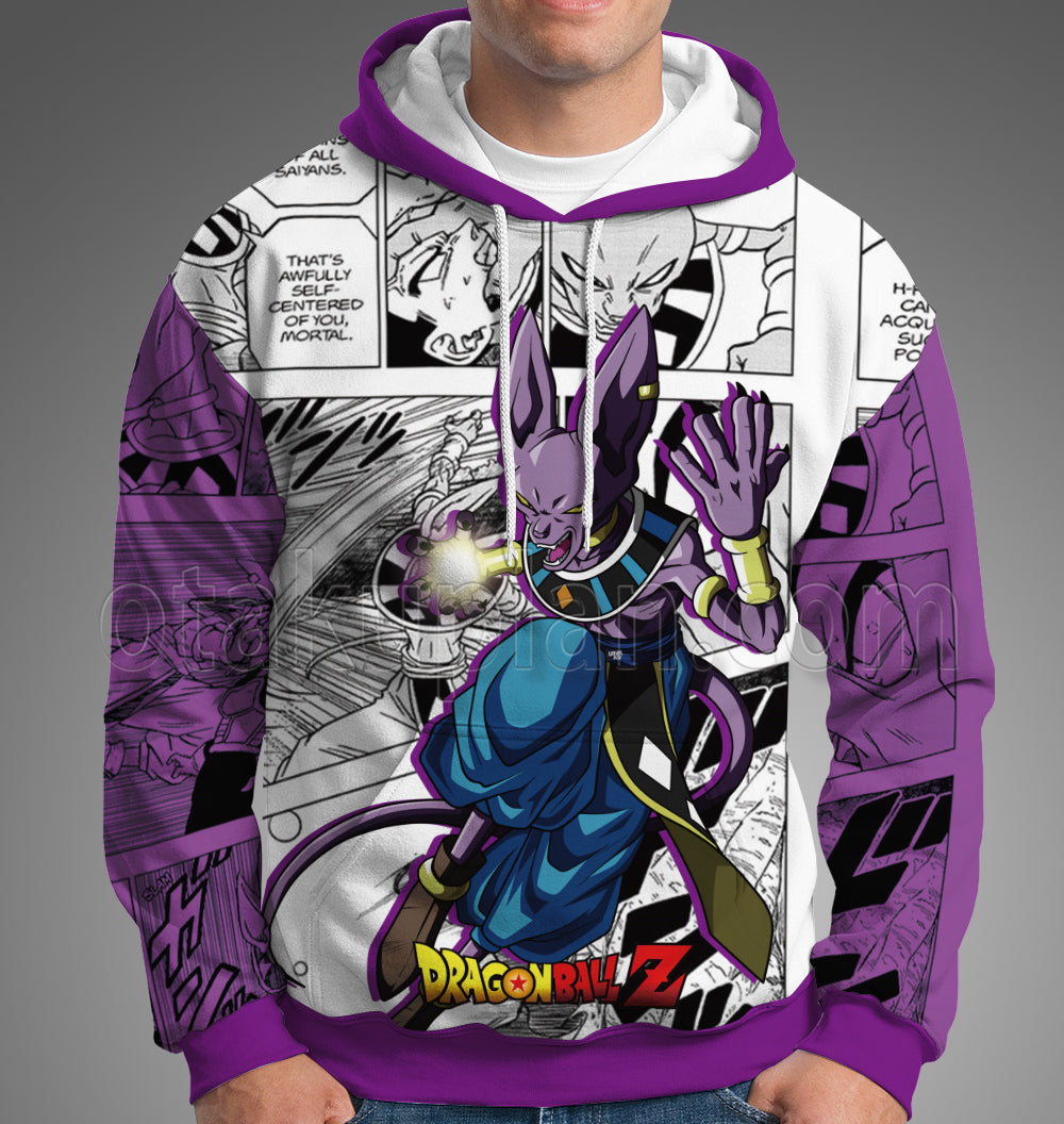 Beerus Dragon Ball Purple Hoodie