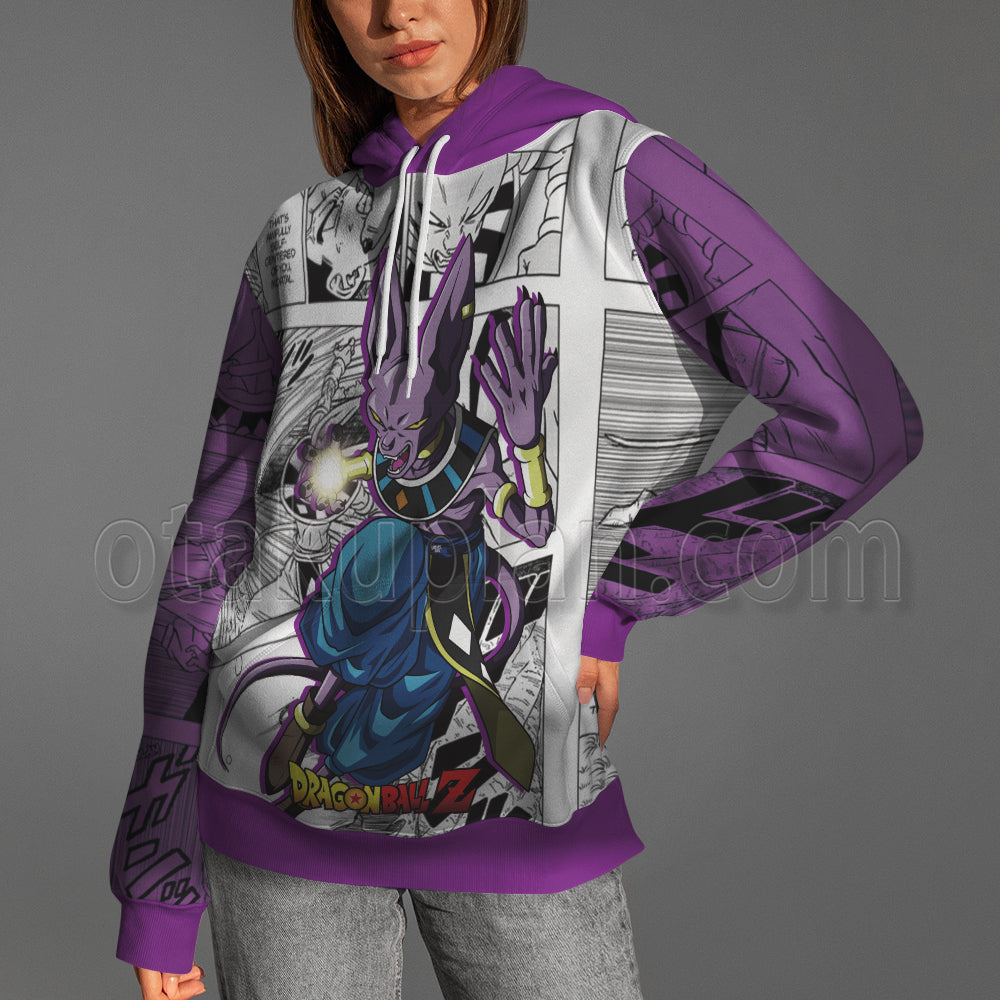 Beerus Dragon Ball Purple Hoodie