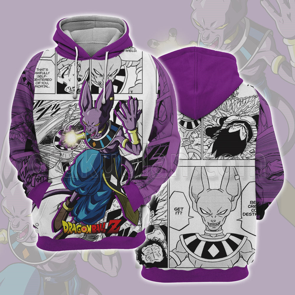 Beerus Dragon Ball Purple Hoodie
