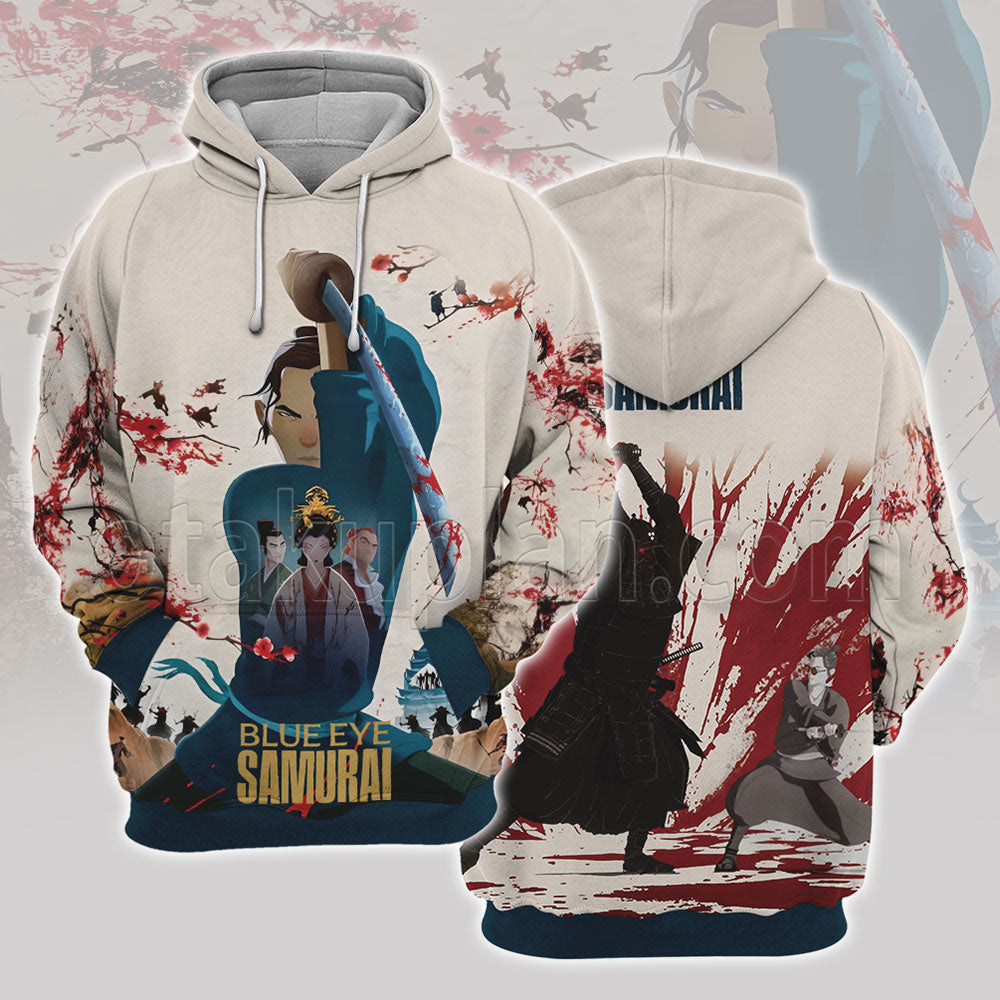 Blue Eye Samurai Battle Hoodie