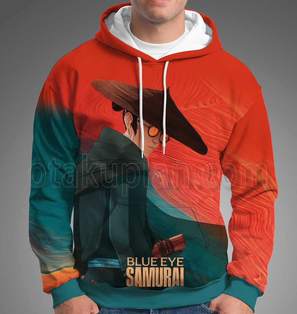 Blue Eye Samurai Oil Paint Hoodie