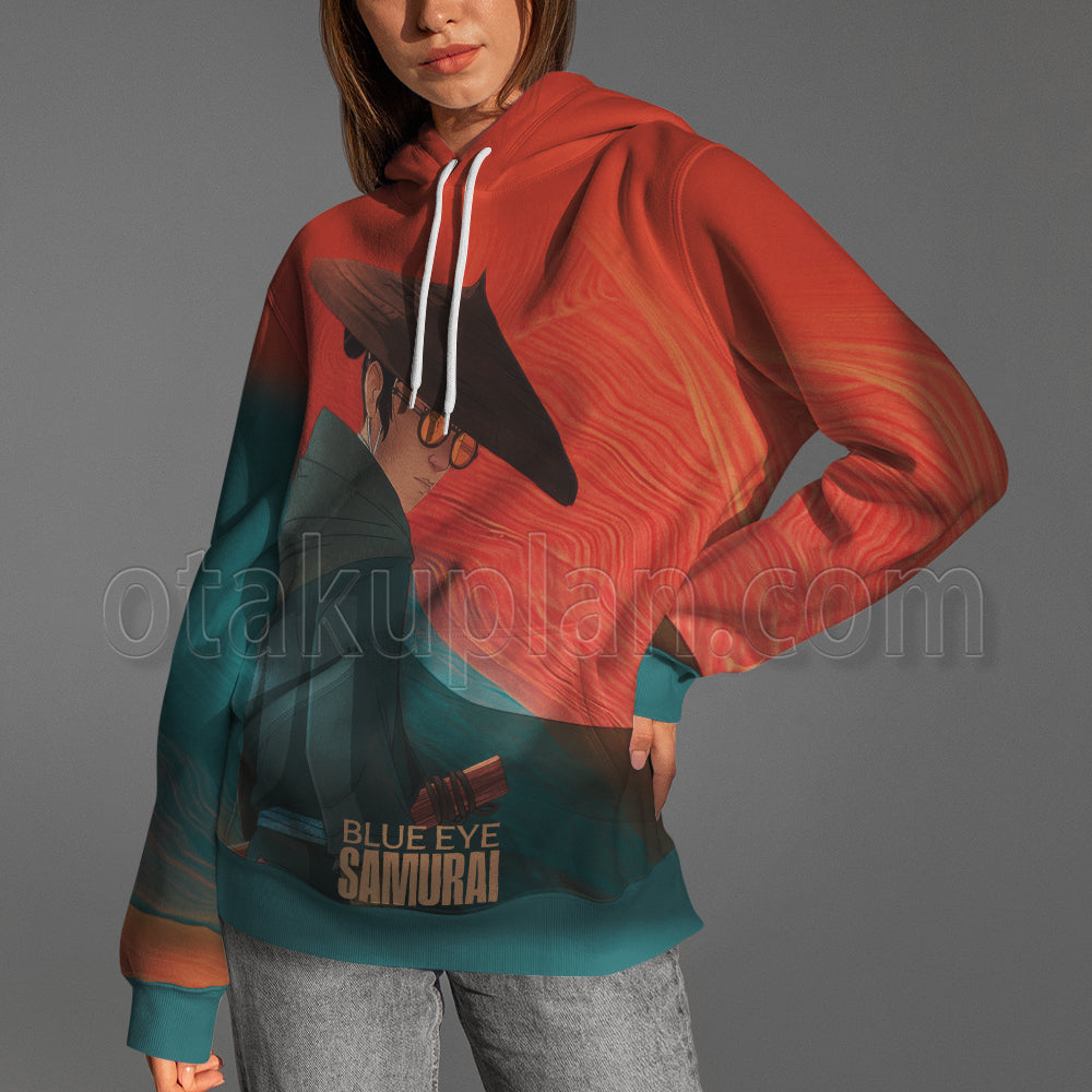 Blue Eye Samurai Oil Paint Hoodie