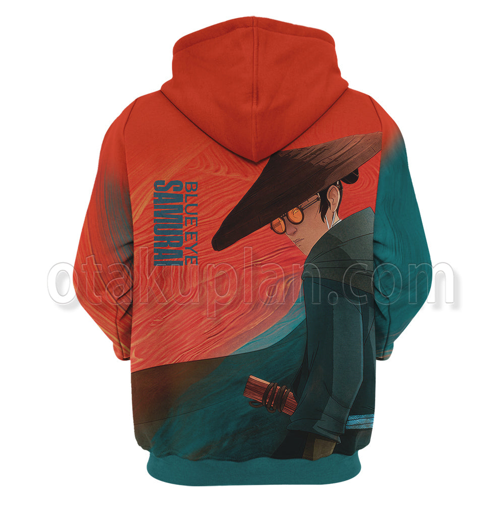 Blue Eye Samurai Oil Paint Hoodie