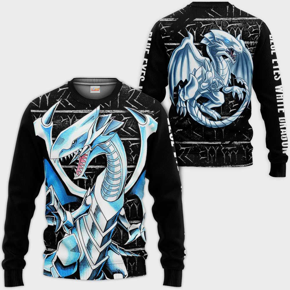Blue Eyes White Dragon Yugioh Hoodie Shirt