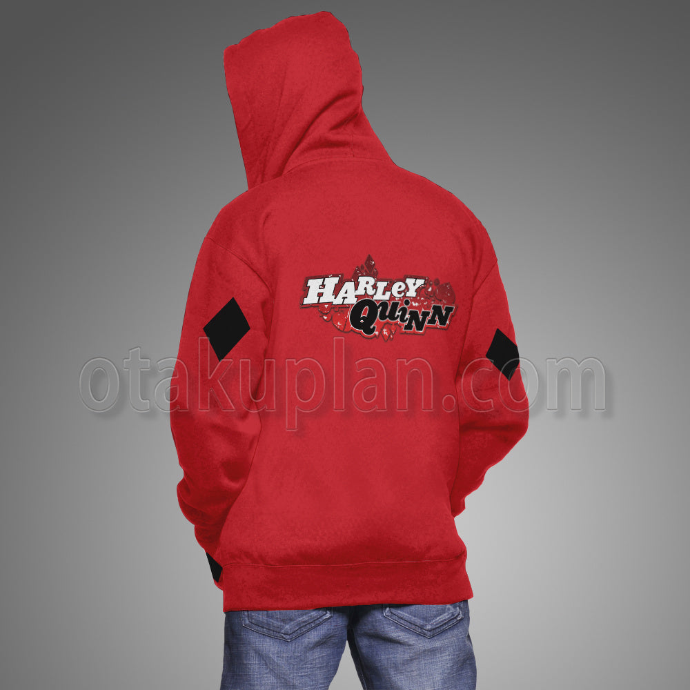 Dc Suicide Squad Harley Quinn Red Cosplay Hoodie