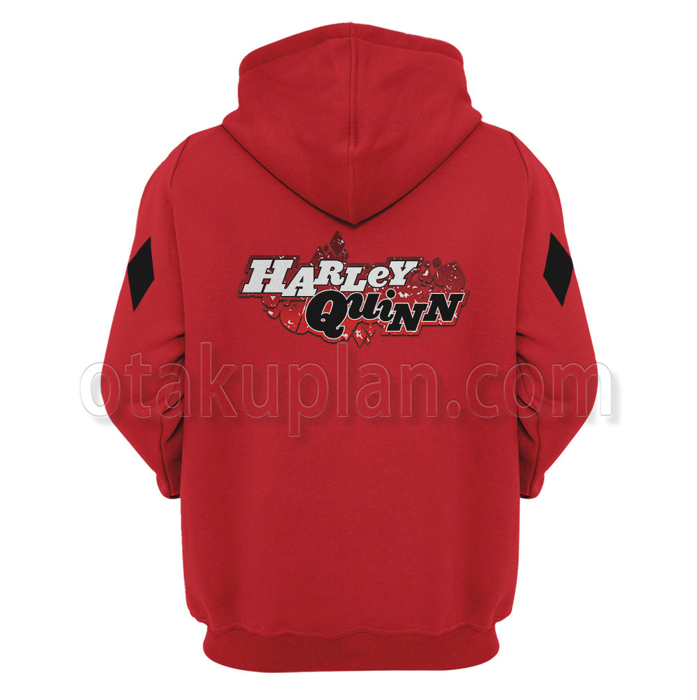 Dc Suicide Squad Harley Quinn Red Cosplay Hoodie