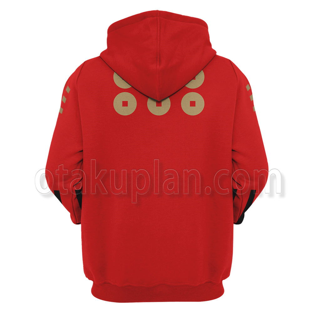 Devil Kings Sengoku Basara Yukimura Sanada Red Cosplay Hoodie