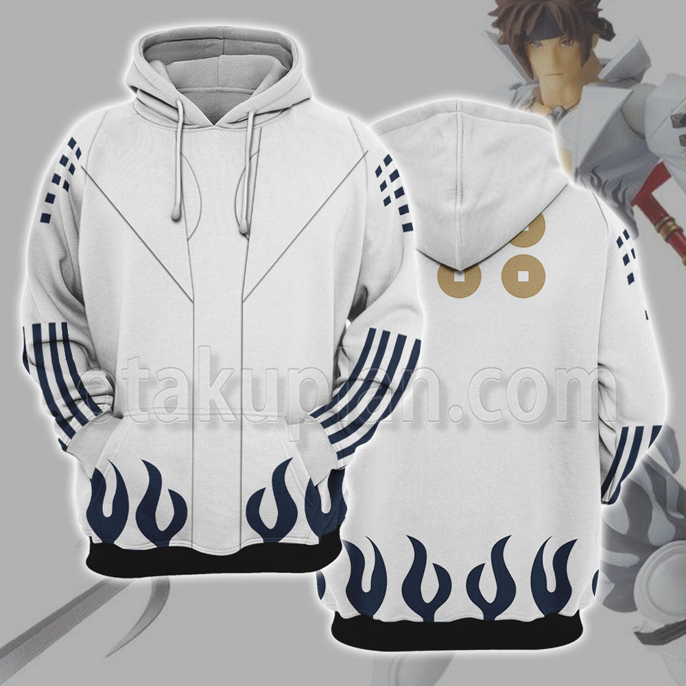 Devil Kings Sengoku Basara Yukimura Sanada White Cosplay Hoodie