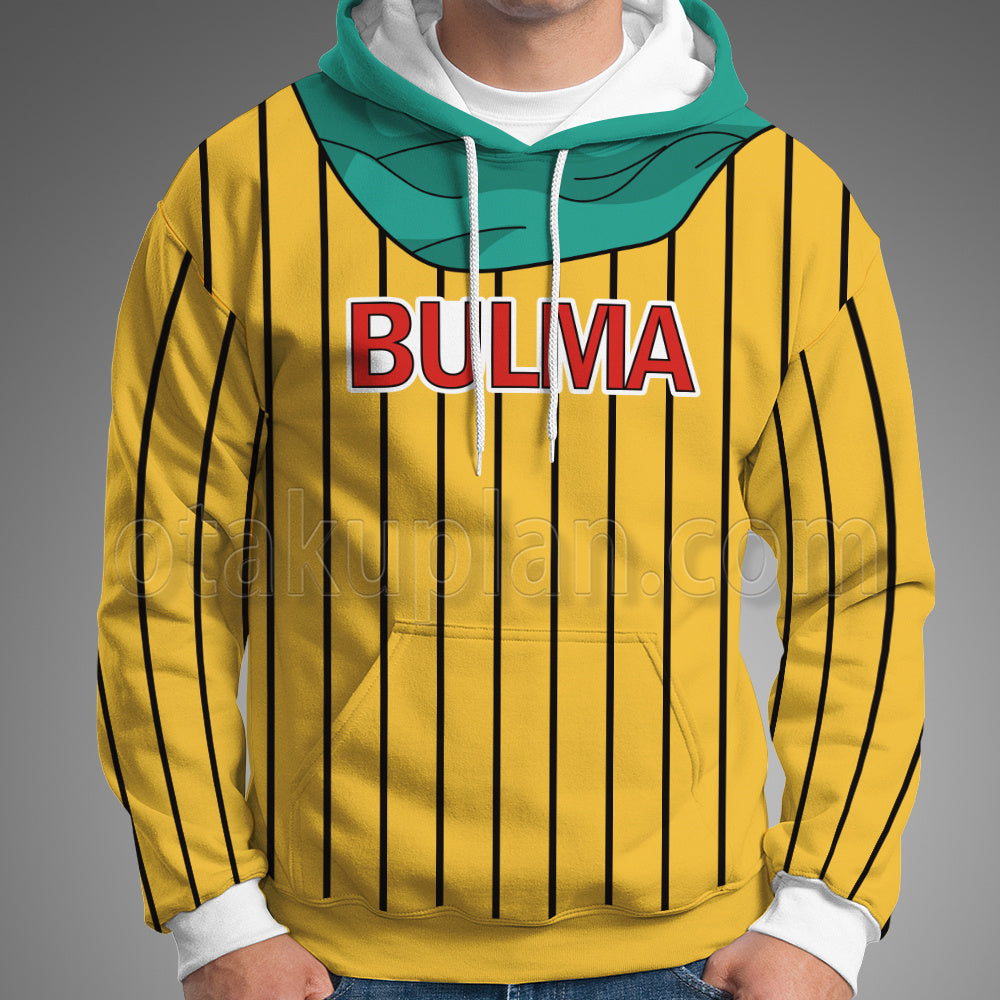 Dragon Ball Bulma Yellow Stripe Cosplay Hoodie
