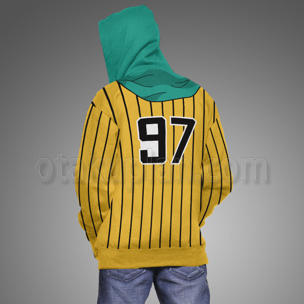Dragon Ball Bulma Yellow Stripe Cosplay Hoodie