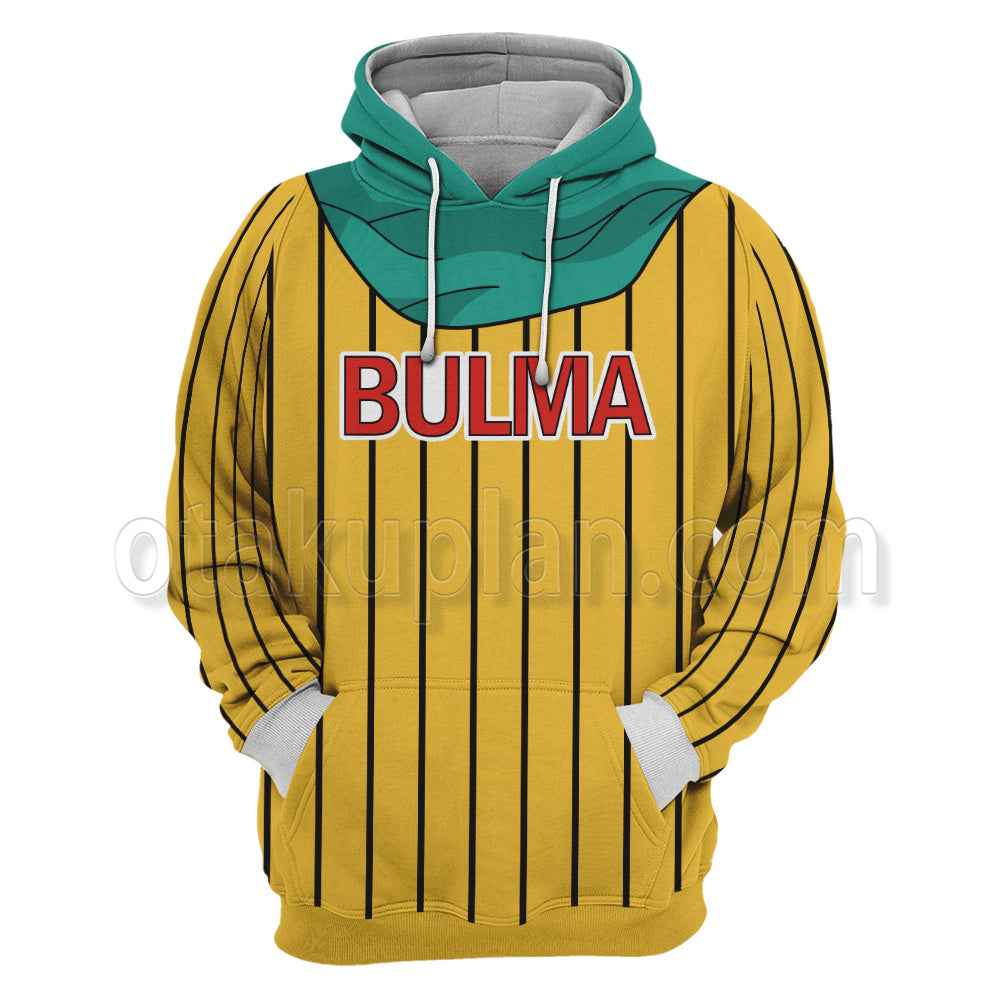 Dragon Ball Bulma Yellow Stripe Cosplay Hoodie