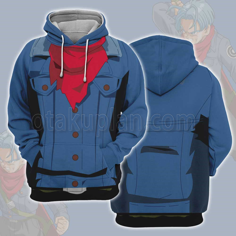 Dragon Ball Z Future Trunks Blue Cosplay Hoodie
