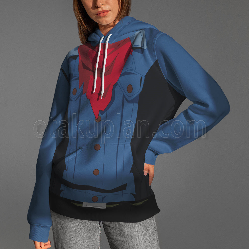 Dragon Ball Z Future Trunks Blue Cosplay Hoodie
