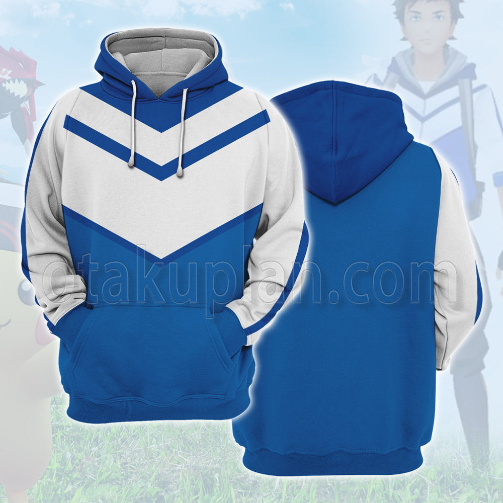 GO Blue And White Color Trainer Uniform Cosplay Hoodie