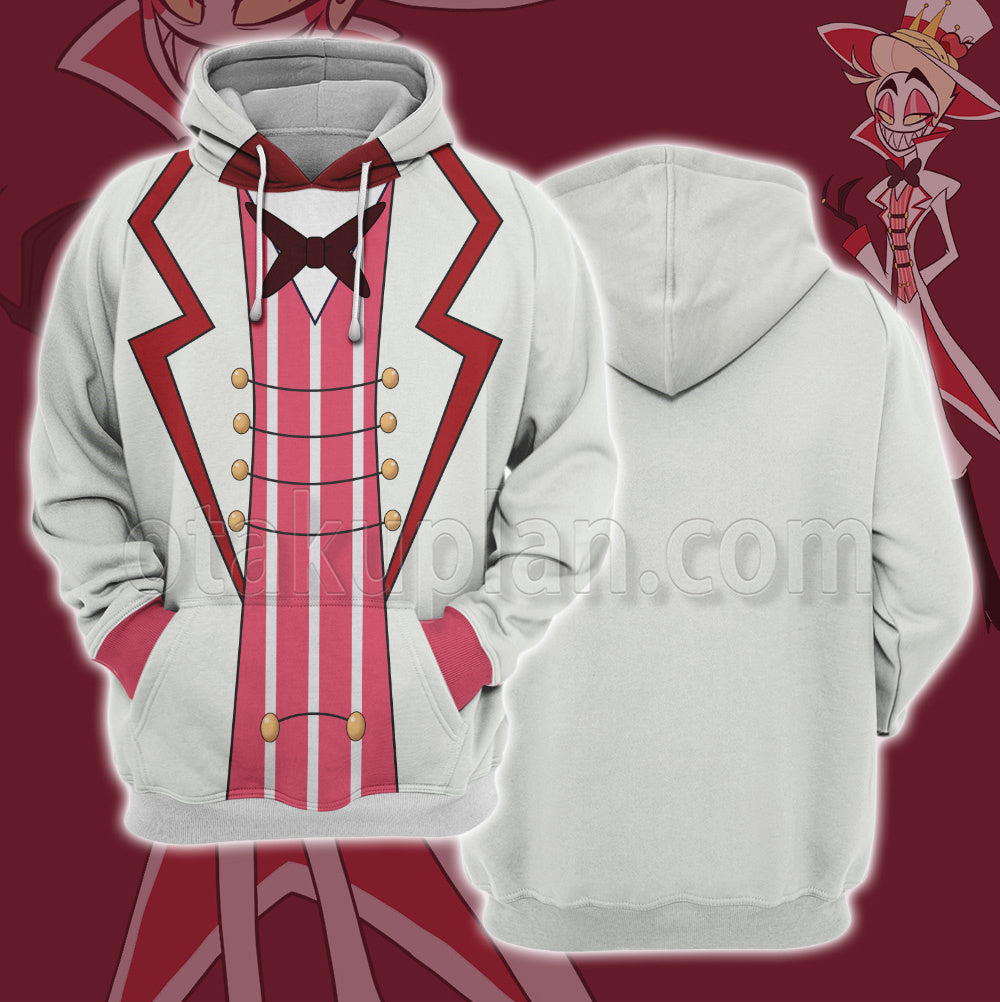 Hazbin Hotel Lucifer Morningstar White Cosplay Hoodie