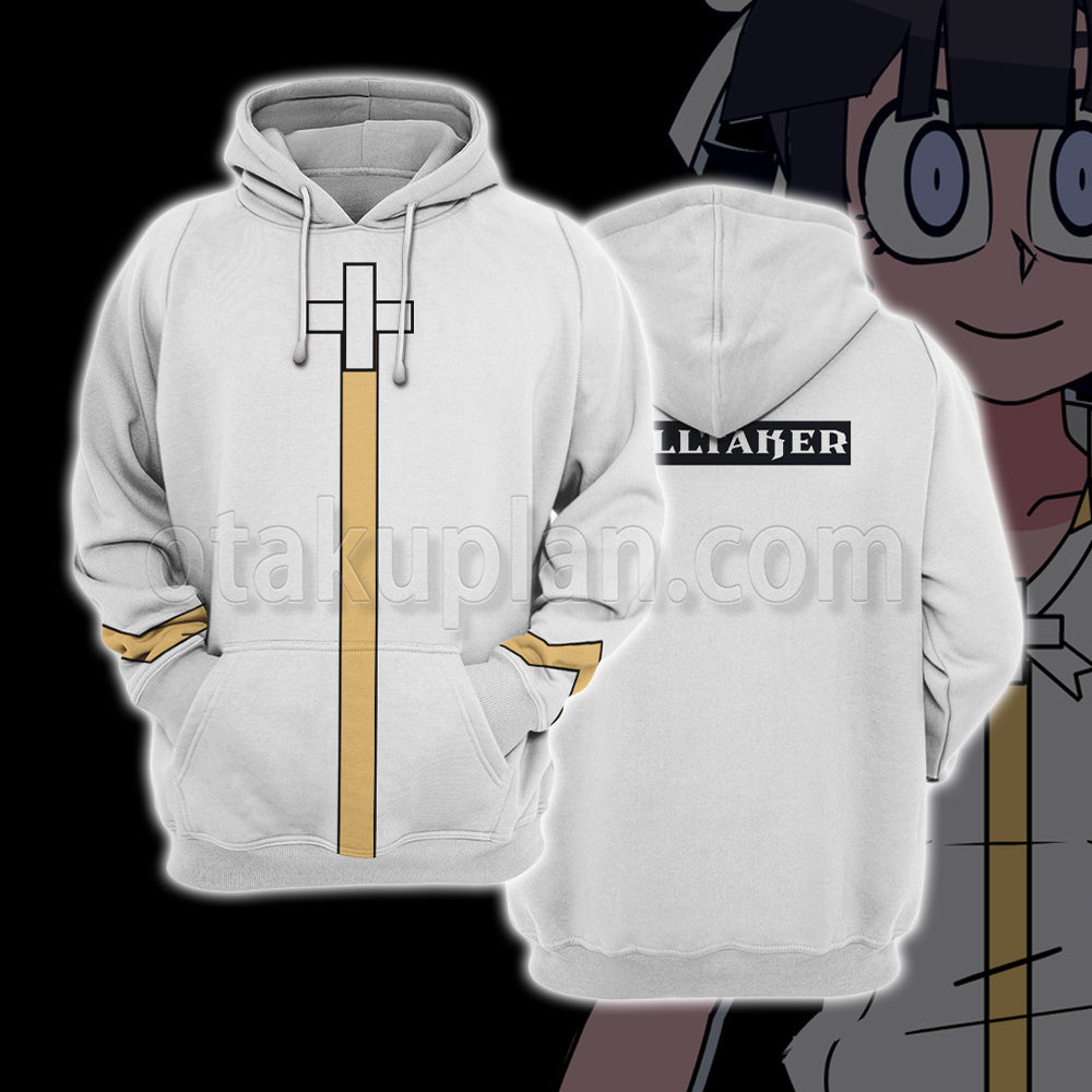 Helltaker Azazel White Uniform Cosplay Hoodie