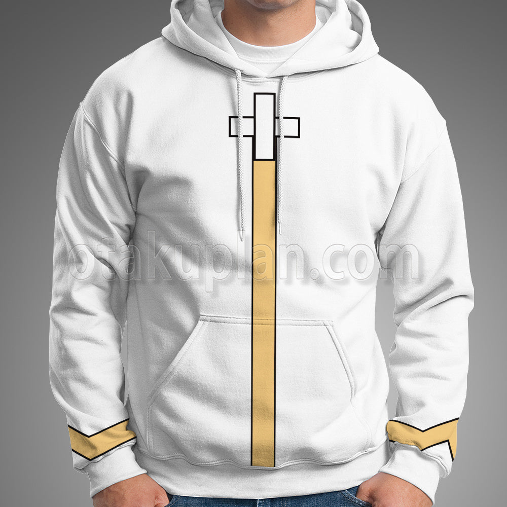 Helltaker Azazel White Uniform Cosplay Hoodie