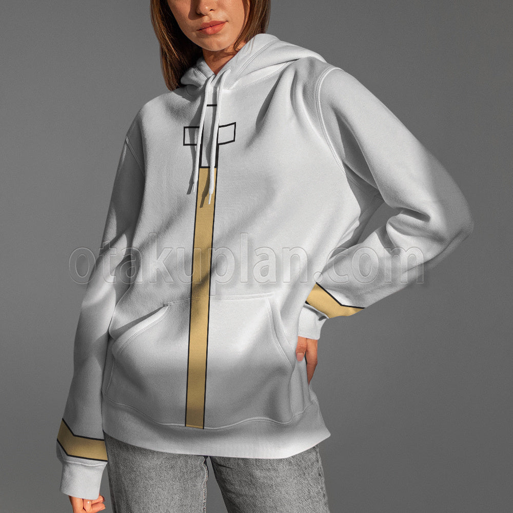 Helltaker Azazel White Uniform Cosplay Hoodie