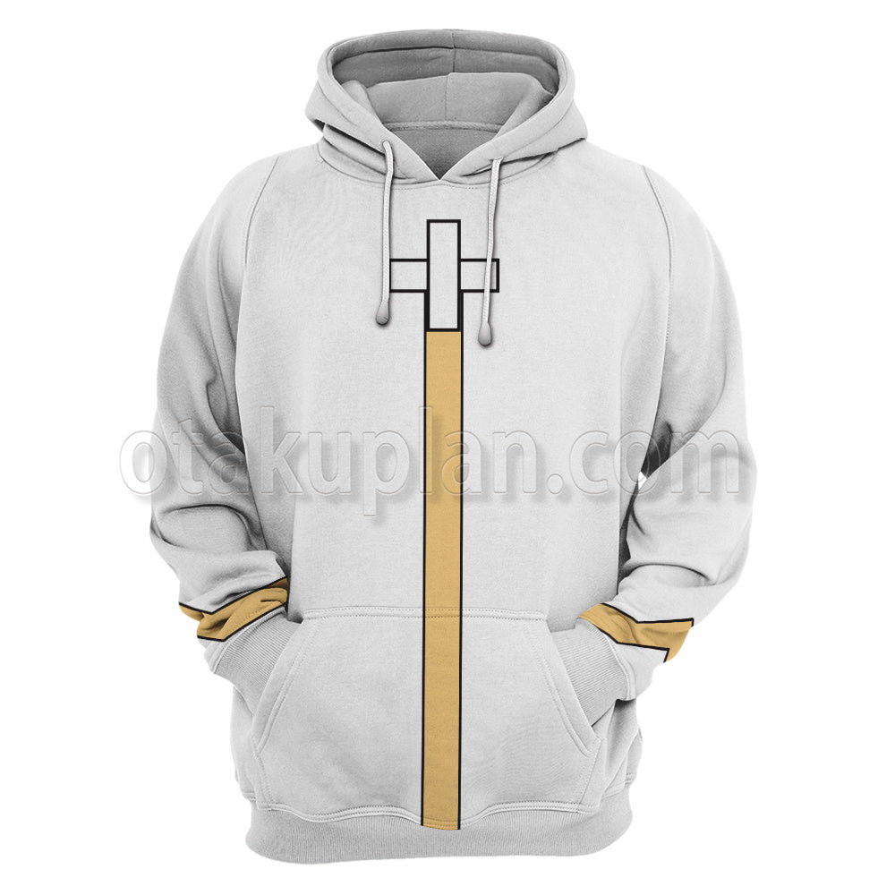 Helltaker Azazel White Uniform Cosplay Hoodie