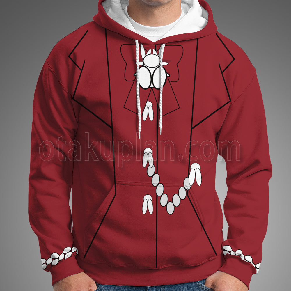 Helltaker Beelzebub White Uniform Cosplay Hoodie