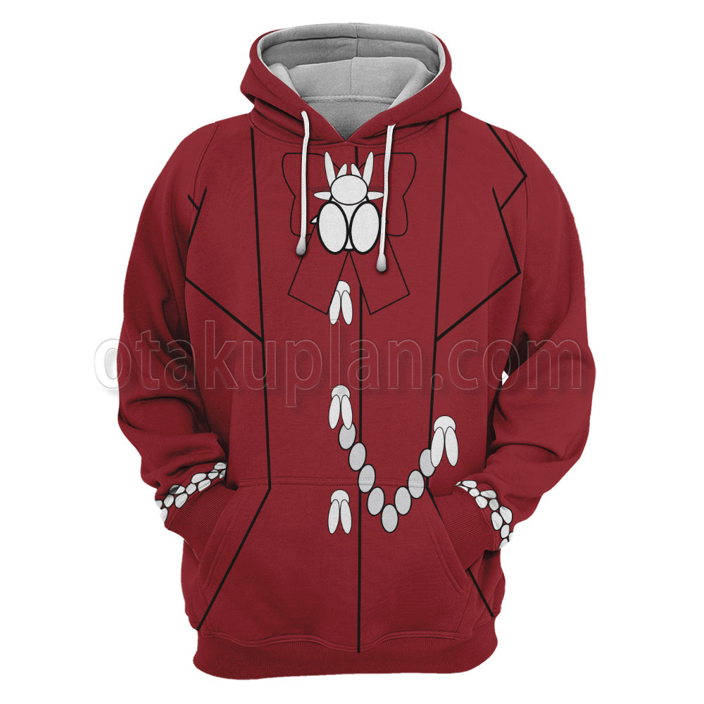 Helltaker Beelzebub White Uniform Cosplay Hoodie