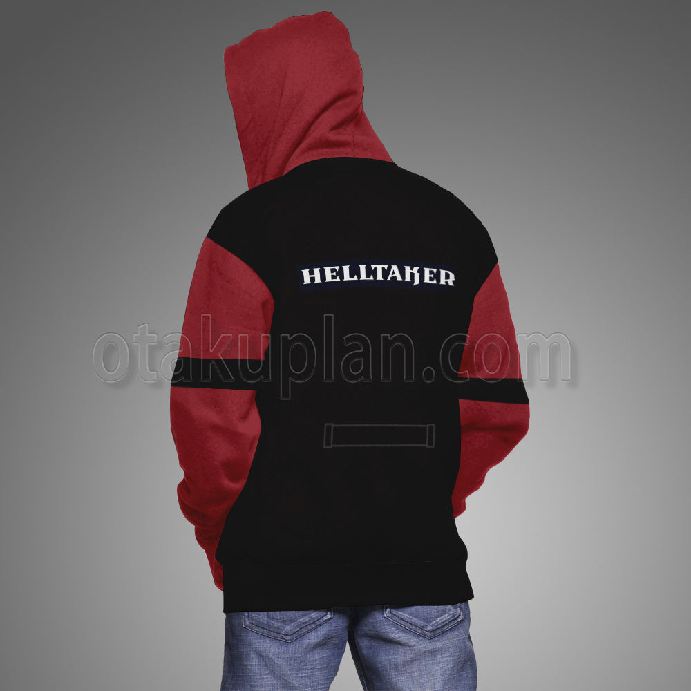 Helltaker Cerberus Red And Black Uniform Cosplay Hoodie