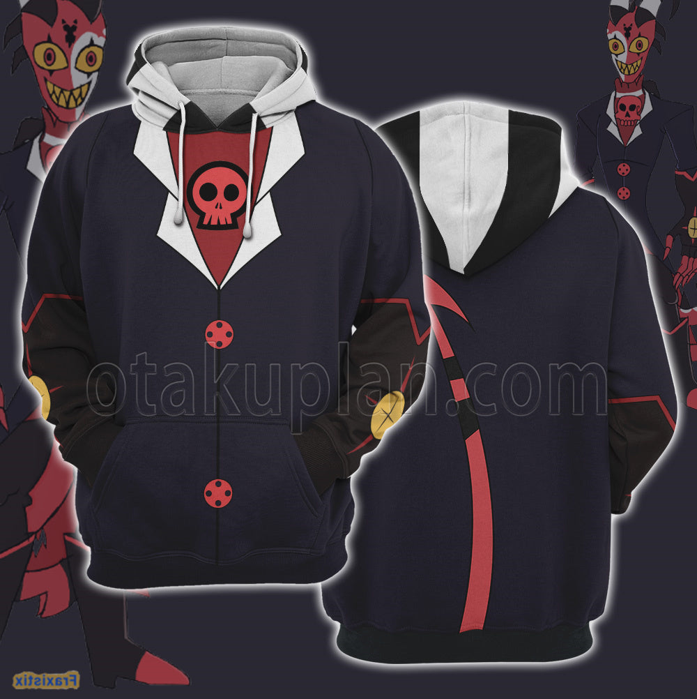 Helluva Boss Blitzo Deep Blue Cosplay Hoodie