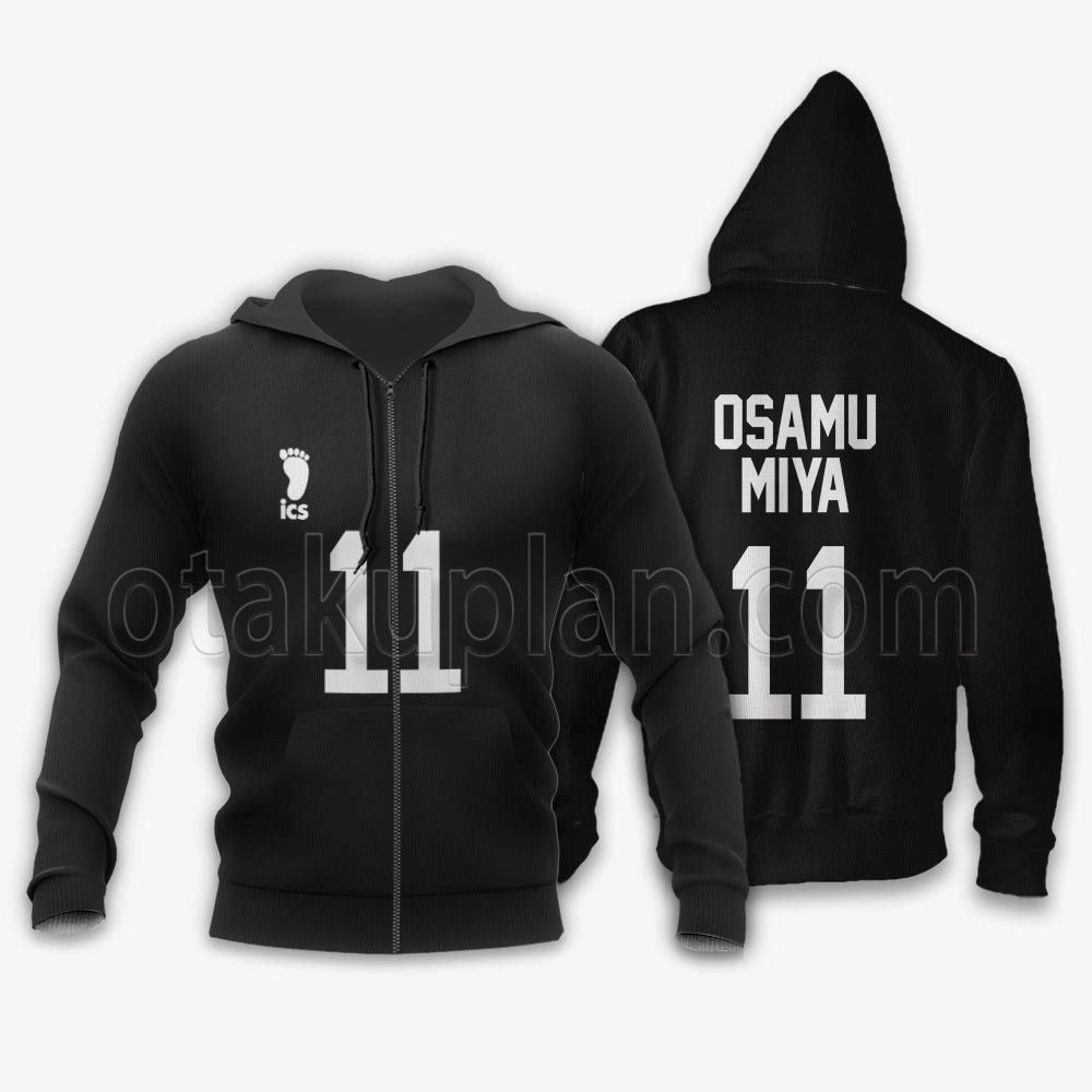 Inarizaki Osamu Miya Hoodie Uniform Number 11 Anime