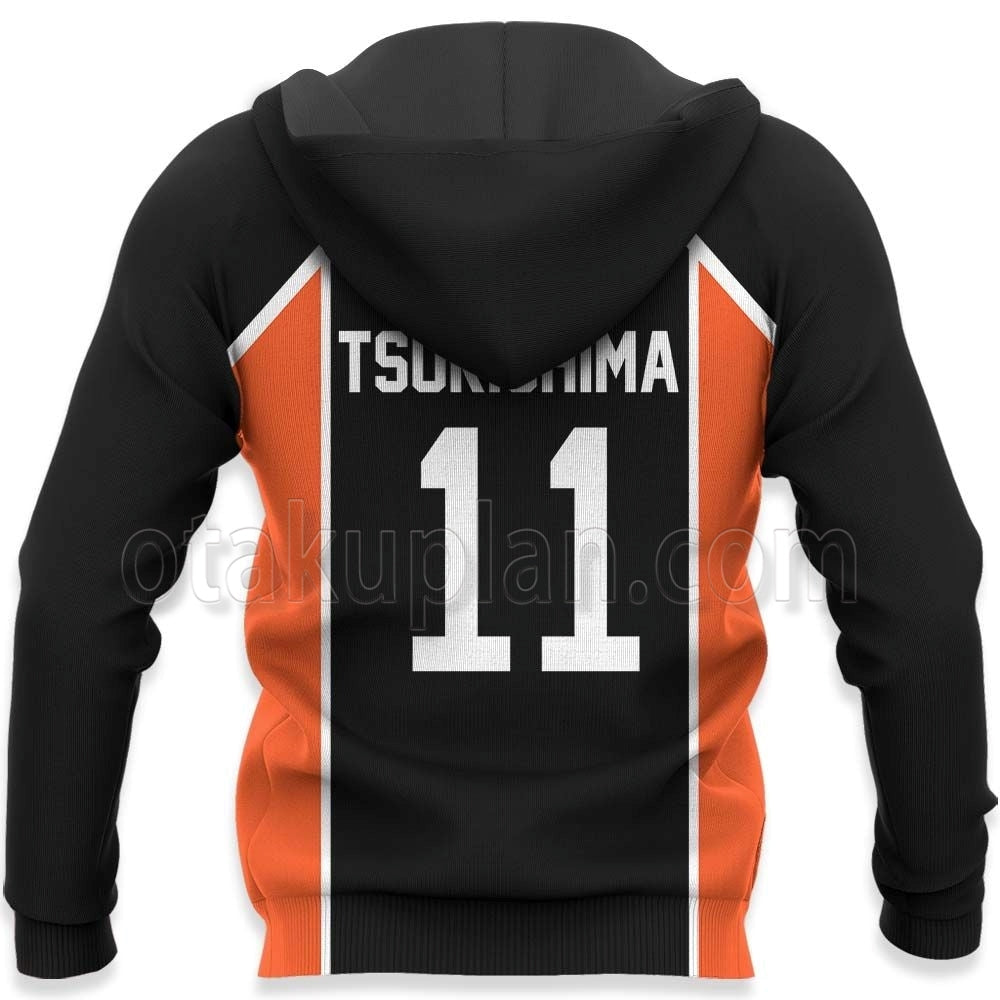Karasuno Kei Tsukishima Uniform Hoodie Num 11 Custom