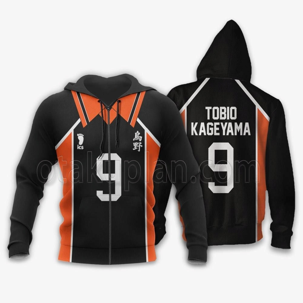 Karasuno Tobio Kageyama Uniform Hoodie Num 9 Custom