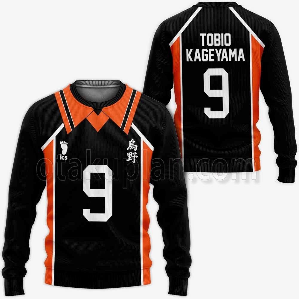 Karasuno Tobio Kageyama Uniform Hoodie Num 9 Custom