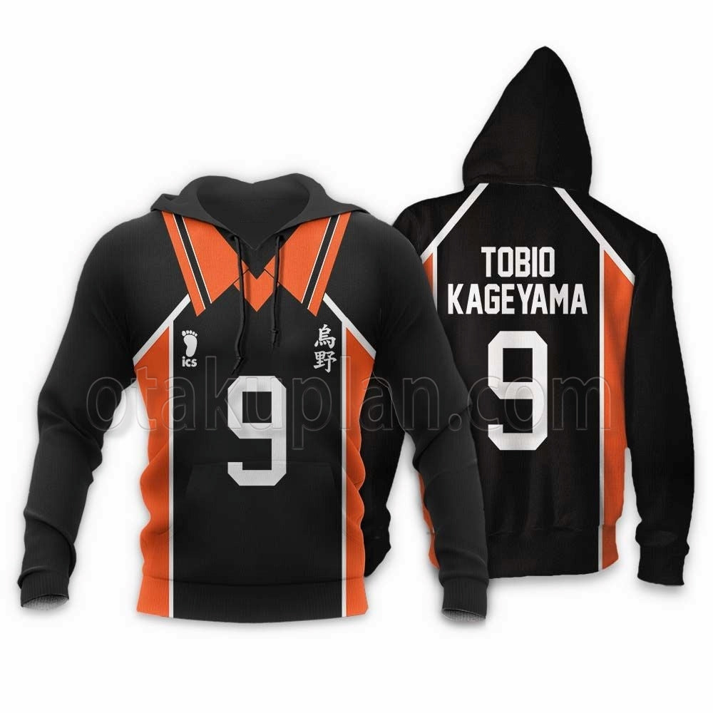 Karasuno Tobio Kageyama Uniform Hoodie Num 9 Custom