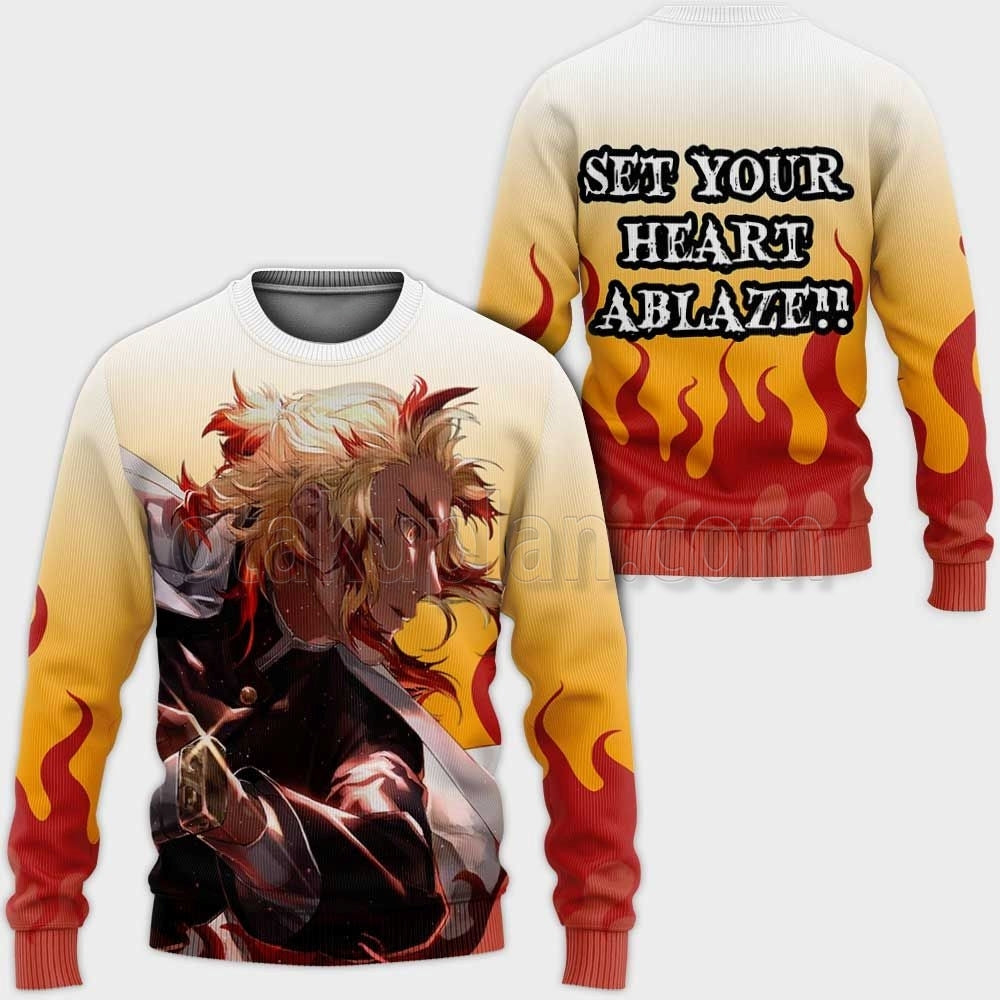 Kyojuro Rengoku Hoodie Custom