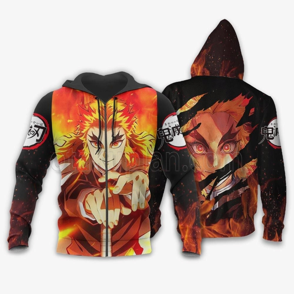Kyojuro Rengoku Hoodie Custom Anime
