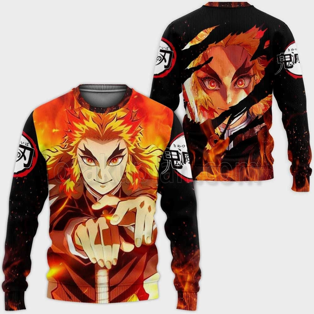 Kyojuro Rengoku Hoodie Custom Anime