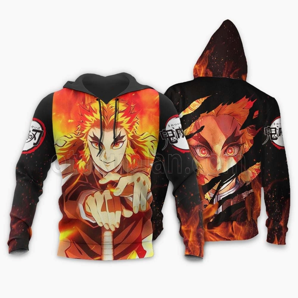 Kyojuro Rengoku Hoodie Custom Anime
