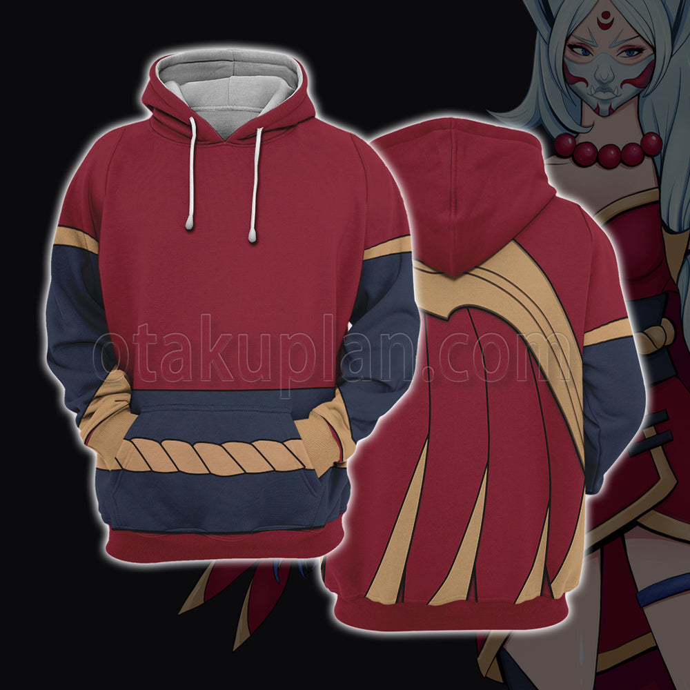 Lol Xayah Blood Moon Cosplay Hoodie