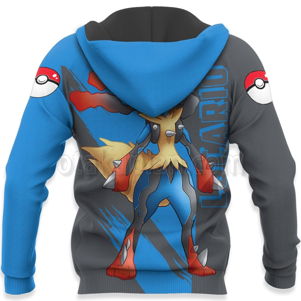 Lucario mix Mega Evolved Custom Anime Hoodie