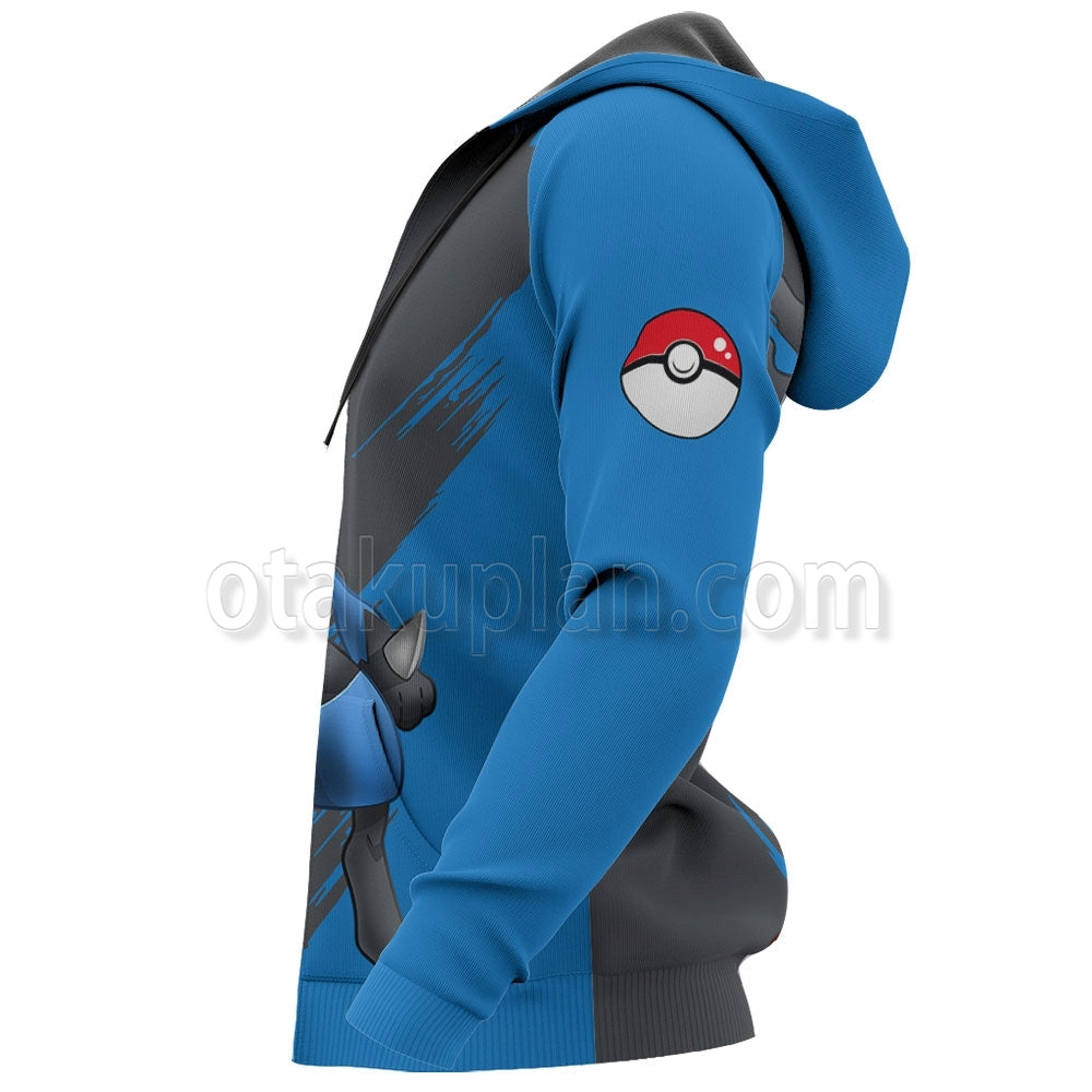 Lucario mix Mega Evolved Custom Anime Hoodie