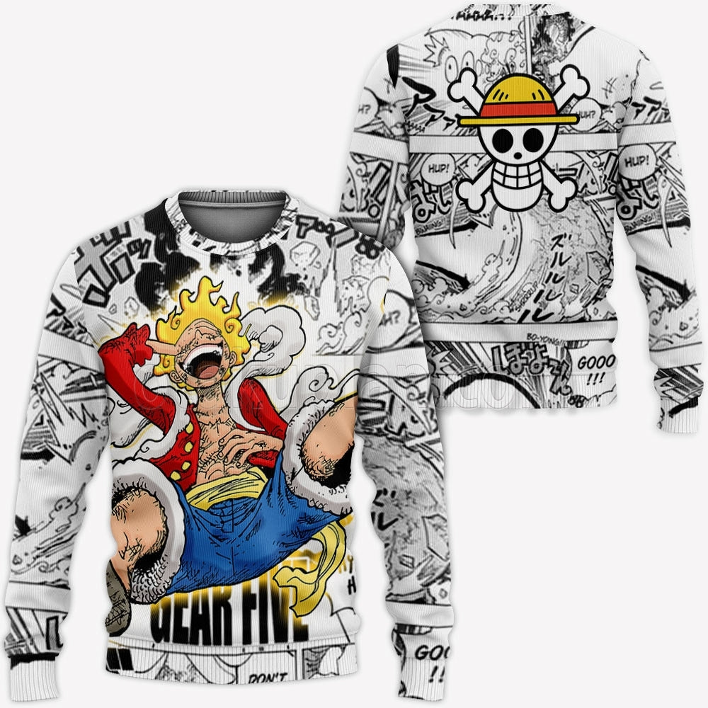Luffy Gear 5 Awakening Hoodie Custom Anime Mixed Manga