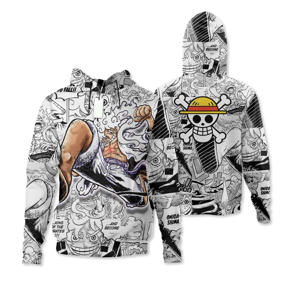 Luffy Nika Hoodie Manga Custom Gear 5