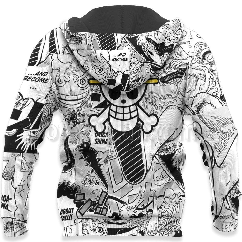 Luffy Nika Hoodie Manga Custom Gear 5