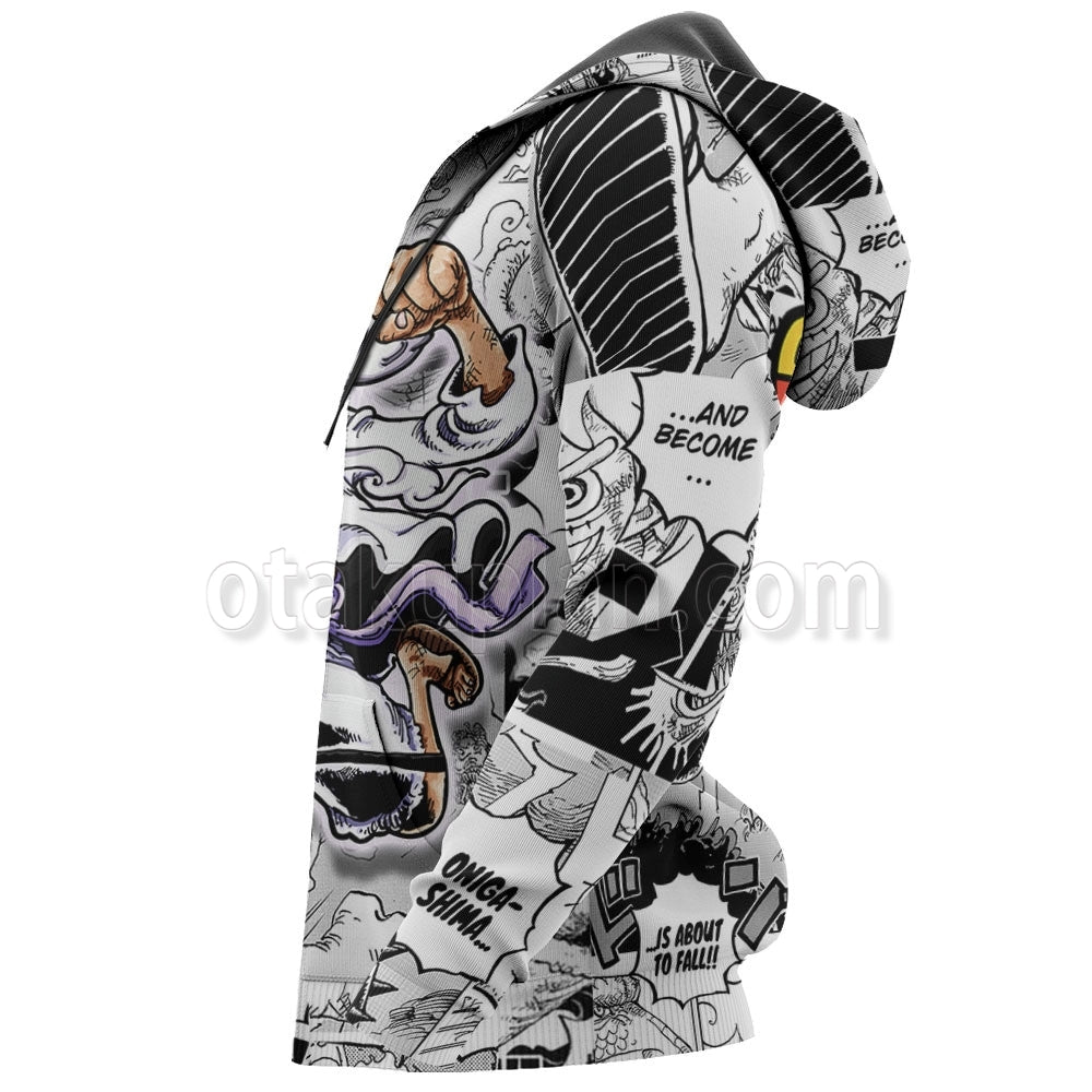 Luffy Nika Hoodie Manga Custom Gear 5