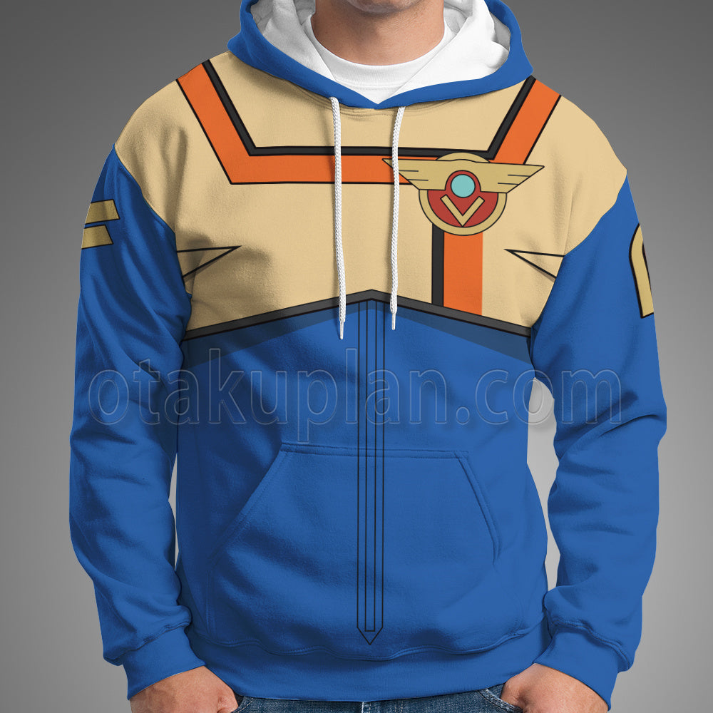 Macross Plus Dyson Isamu Alva Blue Cosplay Hoodie